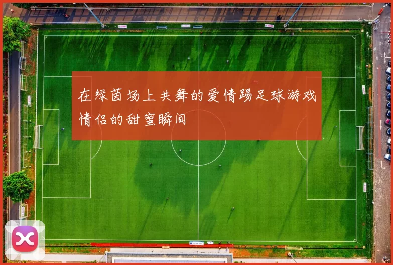 在绿茵场上共舞的爱情踢足球游戏情侣的甜蜜瞬间